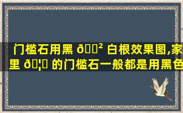 门槛石用黑 🌲 白根效果图,家里 🦈 的门槛石一般都是用黑色的吗